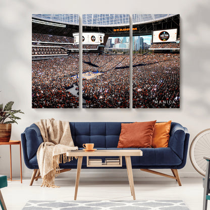 38616413-MGV-CV-36X24-Chicago Dome Stadium Wall Art – Futuristic Basketball Final Four Arena Canvas Print, Modern Sports Fan Decor for Man Cave or