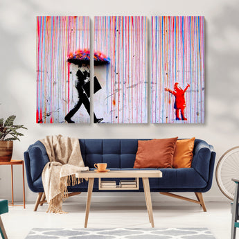 69505-MGV-CV-36X24-Graffiti Girl Wall Art Canvas Print, Framed Urban Contrast Art Picture Print, Vibrant Graffiti Perfect Urban Pop Decor Artwork