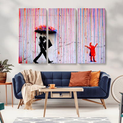 69505-MGV-CV-36X24-Graffiti Girl Wall Art Canvas Print, Framed Urban Contrast Art Picture Print, Vibrant Graffiti Perfect Urban Pop Decor Artwork