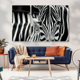 43631-MGV-CV-36X24-Black and White Zebra Wall Art – Modern Animal Print Canvas Artwork for Living Room, Bedroom, or Office Decor