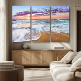 53006-MGV-CV-36X24-Ocean Beach Sunset Wall Art – Vibrant Seascape Canvas Print, Coastal Home Decor for Living Room, Bedroom, Office or Beach House
