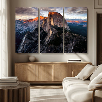 31332-MGV-CV-36X24-Mountain Landscape Wall Art – Majestic Sunset Rock Formation Canvas Print, Nature Scenic Decor for Living Room, Office, Cabin or