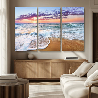 44120-MGV-CV-36X24-Ocean Sunset Wall Art – Beach Landscape Canvas Print, Serene Coastal Decor for Living Room, Office or Bedroom