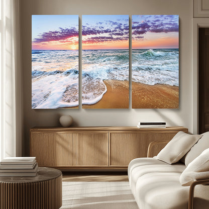 44120-MGV-CV-36X24-Ocean Sunset Wall Art – Beach Landscape Canvas Print, Serene Coastal Decor for Living Room, Office or Bedroom