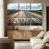 50743-MGV-CV-36X24-Healing Road Wall Art – Motivational Highway Canvas Print, Inspirational Journey Decor for Office, Gym or Living Room