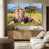 67826-MGV-CV-36X24-Majestic Lion Wall Art – King of the Jungle Canvas Print, Safari Wildlife Decor for Living Room, Office, or Man Cave
