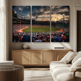 53432-MGV-CV-36X24-Fenway Park Stadium Wall Art Canvas Print, Framed Boston Baseball Stadium Art Picture Print, Massachusetts Fenway Park Perfect
