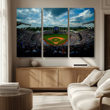 37127-MGV-CV-36X24-Kauffman Stadium Wall Art Canvas Print, Framed Kansas City Royals Field Art Picture Print, Baseball Stadium Perfect Sport Room