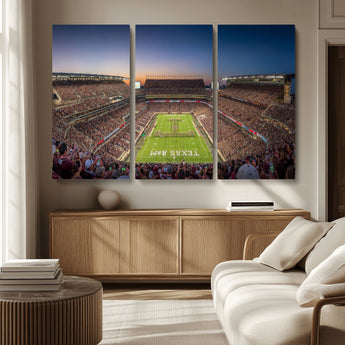 17421-MGV-CV-36X24-Kyle Field Wall Art Canvas Print, Framed Texas Stadium Art Picture Print, Kyle Field Stadium Perfect Sport Room Decor Artwork