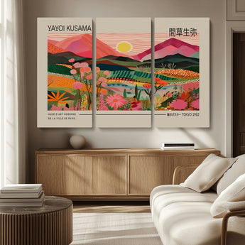 18304-MGV-CV-36X24-Sunset Mountain Landscape Wall Art – Panoramic Abstract Nature Canvas Print, Vibrant Wall Decor for Living Room, Bedroom, Office,