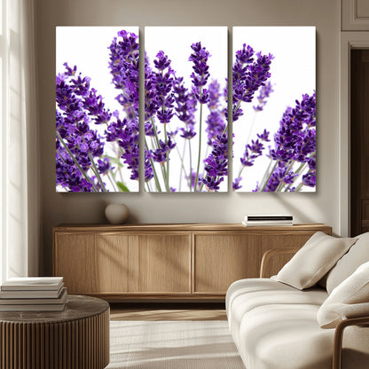 76859-MGV-CV-36X24-Lavender Flower Wall Art – Botanical Canvas Print Featuring Purple Floral Bouquet, Nature Inspired Artwork for Living Room,