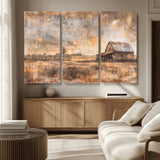 FARM2-MGV-CV-36X24-Rustic Farmhouse Wall Art Canvas Print, Framed Old Barn Art Picture Print, Southwestern Farmhouse Perfect Rustic Decor Artwork