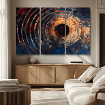 10017879-MGV-CV-36X24-Wood Tree Ring Wall Art Canvas Print, Framed Natural Wood Art Picture Print, Rustic Tree Slice Perfect Rustic Decor Artwork