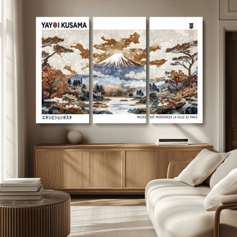 80111817-MGV-CV-36X24-Japanese Landscape Wall Art – Mount Fuji Autumn Canvas Print, Asian Inspired Nature Decor for Living Room, Bedroom, Office or
