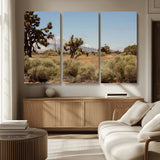 16114018-MGV-CV-36X24-Joshua Tree Wall Art Canvas Print, Framed Desert Landscape Art Picture Print, Mountain Horizon Perfect Southwestern Boho Decor