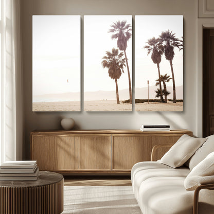 48255923-MGV-CV-36X24-Coastal Light Wall Art Canvas Print, Framed Relaxing Shoreline Art Picture Print, Minimalist Ocean Perfect Tropical Serenity Decor