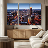 81886632-MGV-CV-36X24-Atlanta Skyline Wall Art – Vibrant City Lights Canvas Print, Modern Urban Cityscape Decor for Living Room, Office, or Apartment