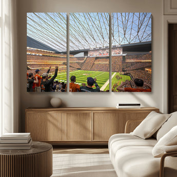 81960112-MGV-CV-36X24-Futuristic Football Stadium Wall Art – Modern Dome Arena Canvas Print, Chicago Bears Concept Design Sports Decor for Man Cave or