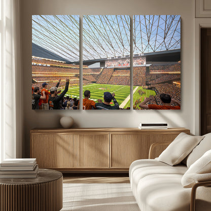 81960112-MGV-CV-36X24-Futuristic Football Stadium Wall Art – Modern Dome Arena Canvas Print, Chicago Bears Concept Design Sports Decor for Man Cave or