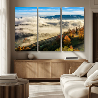 21551192-MGV-CV-36X24-Landscape Wall Art – Autumn Mountain View Canvas Print, Scenic Nature Photography Decor for Bedroom, Living Room, Office, Cabin or