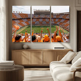 76011417-MGV-CV-36X24-Neyland Stadium Wall Art – Panoramic Tennessee Volunteers Checkerboard Crowd Canvas Print, Day Game Football Celebration Sports