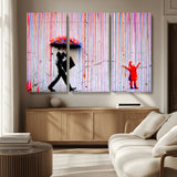 69505-MGV-CV-36X24-Graffiti Girl Wall Art Canvas Print, Framed Urban Contrast Art Picture Print, Vibrant Graffiti Perfect Urban Pop Decor Artwork