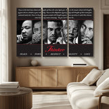 45112-MGV-CV-36X24-Black Icons Wall Art Canvas Print, Framed Thinker Art Picture Print, Motivational Quote Perfect Cultural Modern Decor Artwork