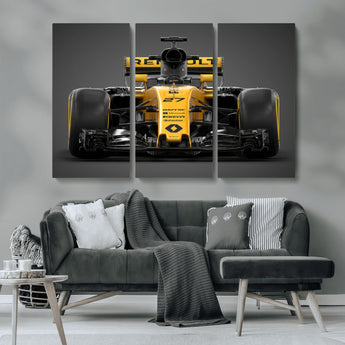 62882-MGV-CV-48X32-3P-Renault F1 Racing Car Print - High-Performance Formula 1 Motorsport Wall Art, Perfect Gift for Racing Fans and Car Enthusiasts