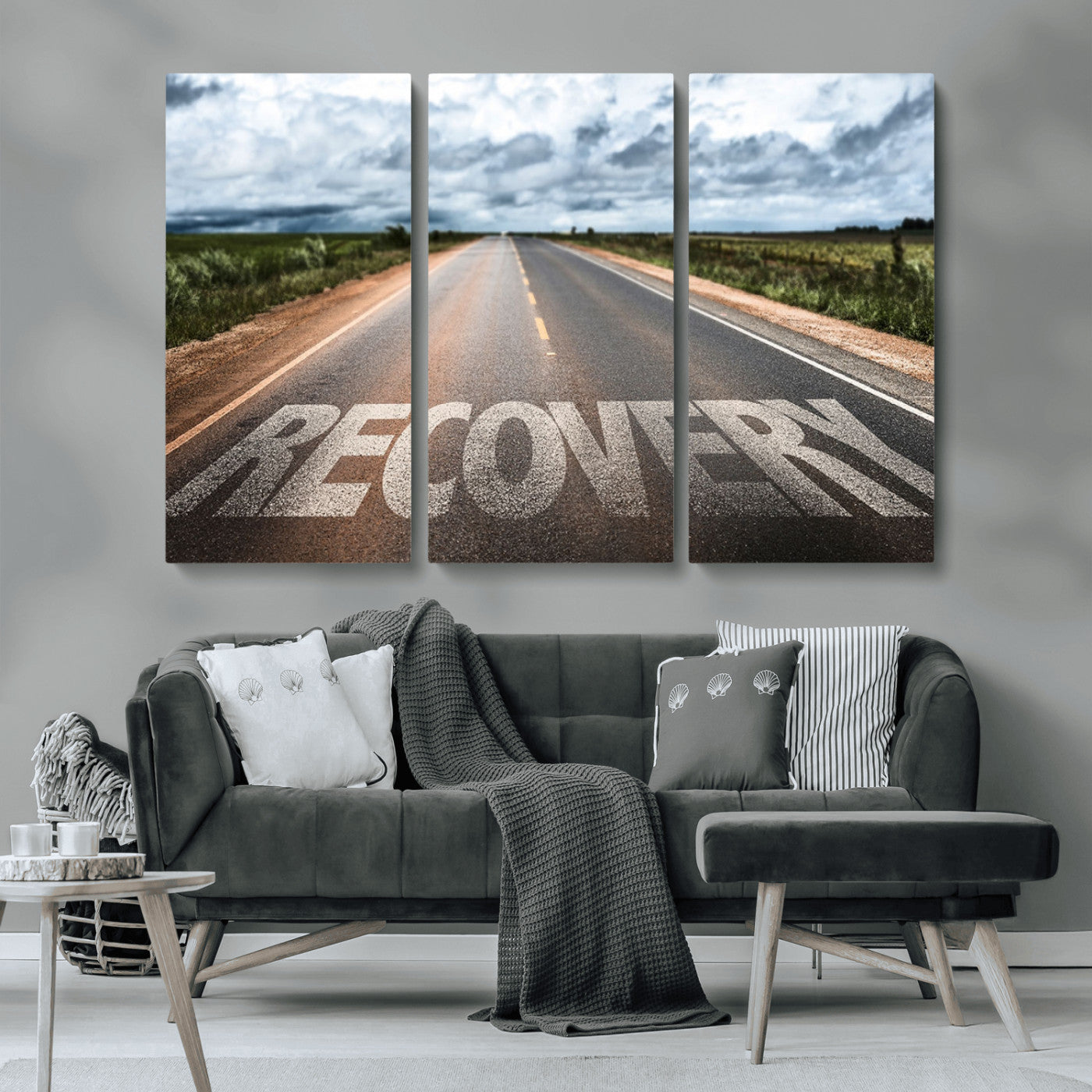 50743-MGV-CV-36X24-Healing Road Wall Art – Motivational Highway Canvas Print, Inspirational Journey Decor for Office, Gym or Living Room