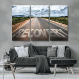 50743-MGV-CV-36X24-Healing Road Wall Art – Motivational Highway Canvas Print, Inspirational Journey Decor for Office, Gym or Living Room
