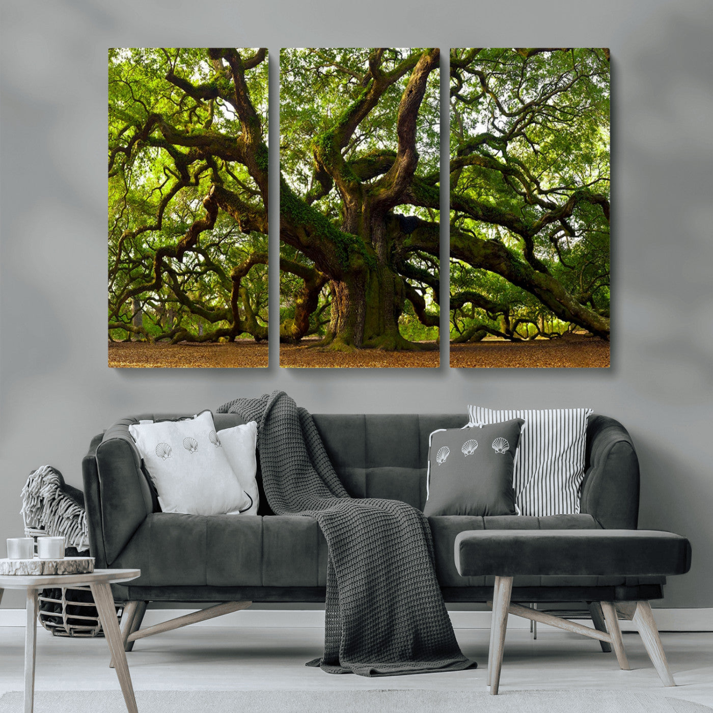 29407-MGV-CV-36X24-Ancient Oak Tree Wall Art – Majestic Nature Canvas Print, Large Tree Photography Decor for Living Room or Office