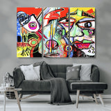 37796-MGV-CV-36X24-Picasso Style Wall Art Canvas Print, Framed Picasso Art Picture Print, Picasso Cubism Perfect Modern Abstract Decor Artwork