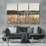 46308-MGV-CV-36X24-Wildflower Field Wall Art – Rustic Meadow Landscape Canvas Print, Country Nature Decor for Living Room, Bedroom or Farmhouse