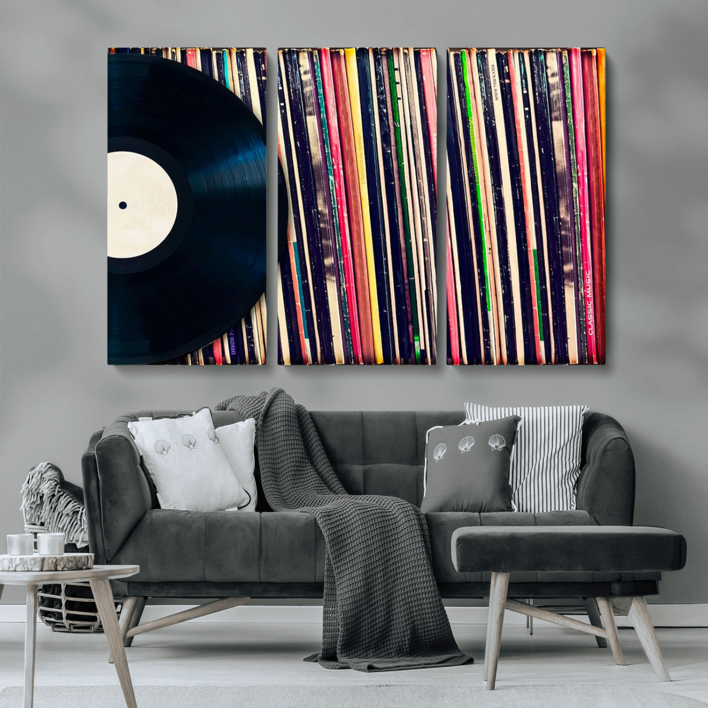 45029-MGV-CV-36X24-Misty Pine Forest Wall Art – Black and White Landscape Canvas Print, Foggy Trees Nature Photography, Modern Minimalist Decor for