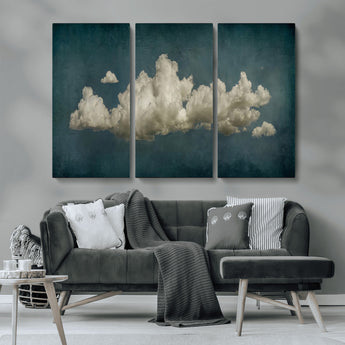 18162-MGV-CV-36X24-Ethereal Cloud Wall Art – Panoramic Sky Canvas Print, Dreamy Atmospheric Decor for Bedroom, Living Room or Office