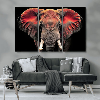 54719-MGV-CV-36X24-Elephant Wall Art – Majestic African Elephant Canvas Print, Wildlife Safari Animal Decor for Living Room, Bedroom, Office or Man