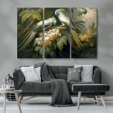 84047-MGV-CV-36X24-Tropical Birds Wall Art – Elegant Botanical Canvas Print, Exotic Nature Decor for Living Room, Bedroom or Office