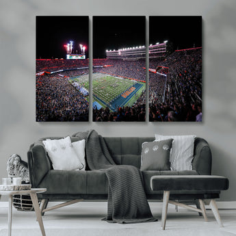 46899-MGV-CV-36X24-Ben Hill Griffin Stadium Wall Art Canvas Print, Framed Football Stadium Art Picture Print, Florida Football Stadium Perfect Sport
