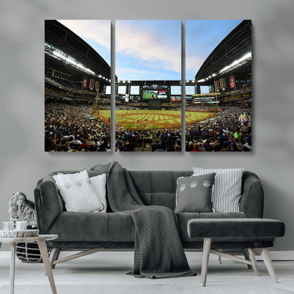 92672-MGV-CV-36X24-Chase Field Stadium Wall Art Canvas Print, Framed Arizona Stadium Art Picture Print, Chase Stadium Perfect Sports Room Decor