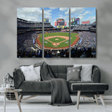 22910-MGV-CV-36X24-City Field Stadium Wall Art Canvas Print, Framed New York Stadium Art Picture Print, City Field Perfect Sport Room Decor Artwork