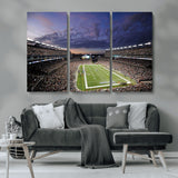 52712-MGV-CV-36X24-Gillette Stadium Field Wall Art Canvas Print, Framed Massachusetts Stadium Art Picture Print, Gillette Stadium Perfect Sport Room