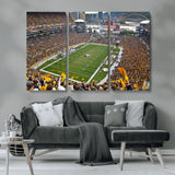 51419-MGV-CV-36X24-Heinz Field Wall Art Canvas Print, Framed Pittsburgh Stadium Field Art Picture Print, Heinz Stadium Field Perfect Sports Room