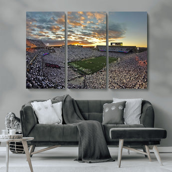 38807-MGV-CV-36X24-Beaver Stadium Wall Art Canvas Print, Framed Beaver Stadium Field Art Picture Print, Football Stadium Perfect Sport Room Decor