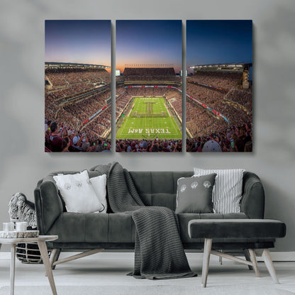 17421-MGV-CV-36X24-Kyle Field Wall Art Canvas Print, Framed Texas Stadium Art Picture Print, Kyle Field Stadium Perfect Sport Room Decor Artwork