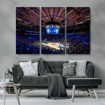20491-MGV-CV-36X24-Madison Square Garden Wall Art Canvas Print, Framed New York Stadium Art Picture Print, MSG Stadium Perfect Sport Room Decor