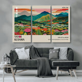 54215-MGV-CV-36X24-Yayoi Kusama Wall Art – Panoramic Japanese Landscape Canvas Print, Modern Abstract Nature Decor for Office, Bedroom or Living Room