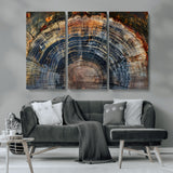 16193-MGV-CV-36X24-Tree Ring Wall Art – Abstract Wood Grain Canvas Print, Rustic Nature Texture Artwork Poster for Living Room, Bedroom, Office,