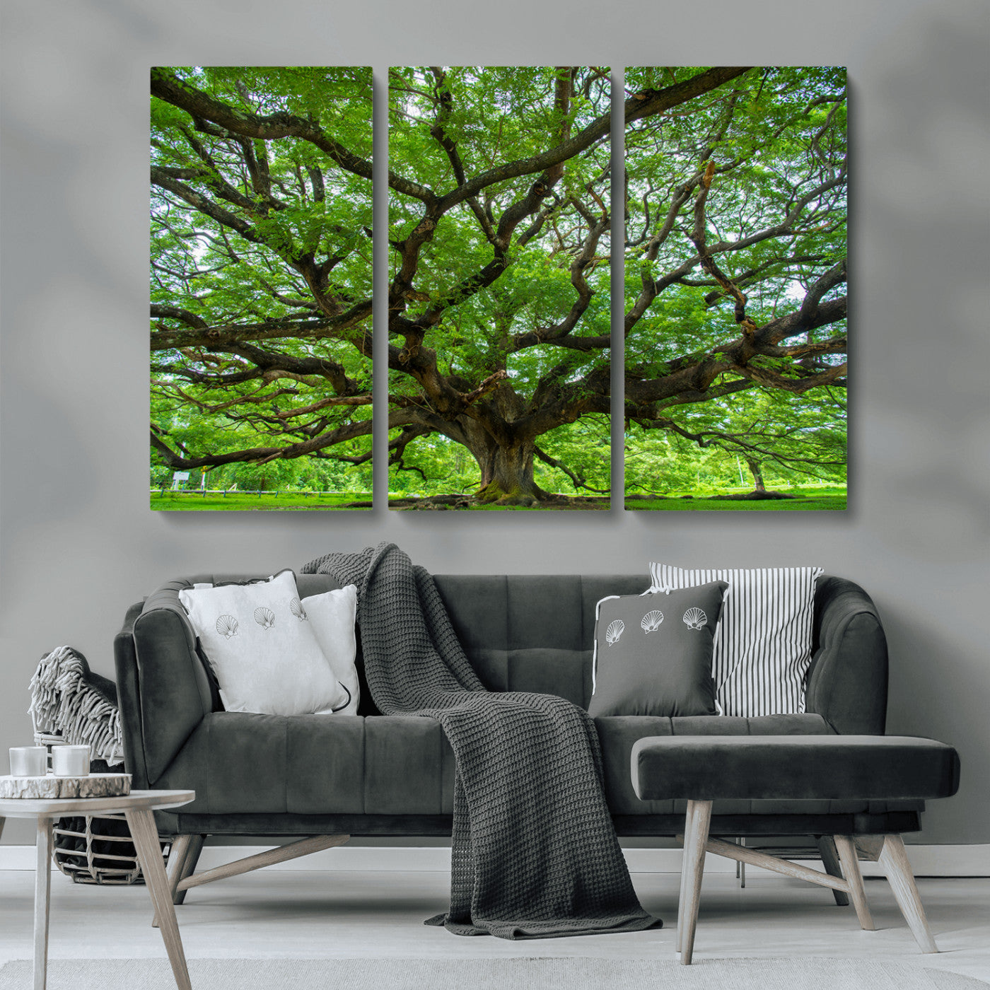 49375306-MGV-CV-36X24-Ancient Tree Wall Art Canvas Print, Framed Sprawling Branches Art Picture Print, Gnarling Tree Perfect Earthy Natural Decor