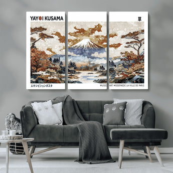 80111817-MGV-CV-36X24-Japanese Landscape Wall Art – Mount Fuji Autumn Canvas Print, Asian Inspired Nature Decor for Living Room, Bedroom, Office or