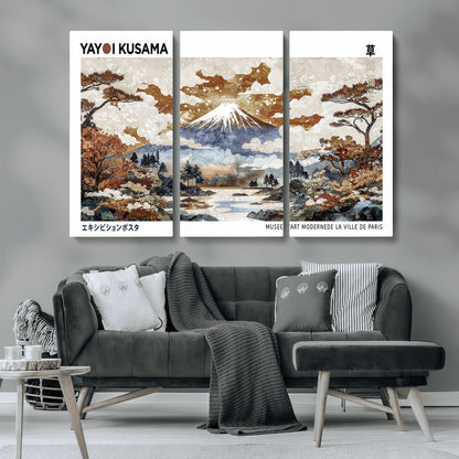 80111817-MGV-CV-36X24-Japanese Landscape Wall Art – Mount Fuji Autumn Canvas Print, Asian Inspired Nature Decor for Living Room, Bedroom, Office or